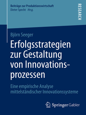 cover image of Erfolgsstrategien zur Gestaltung von Innovationsprozessen